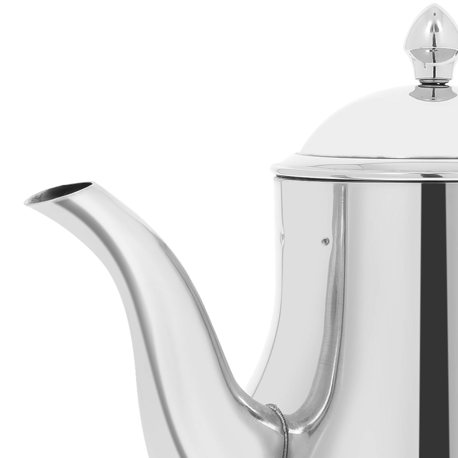 Théière en Acier Inox Capacité 0,5L avec Bec Verseur et Couvercle-2