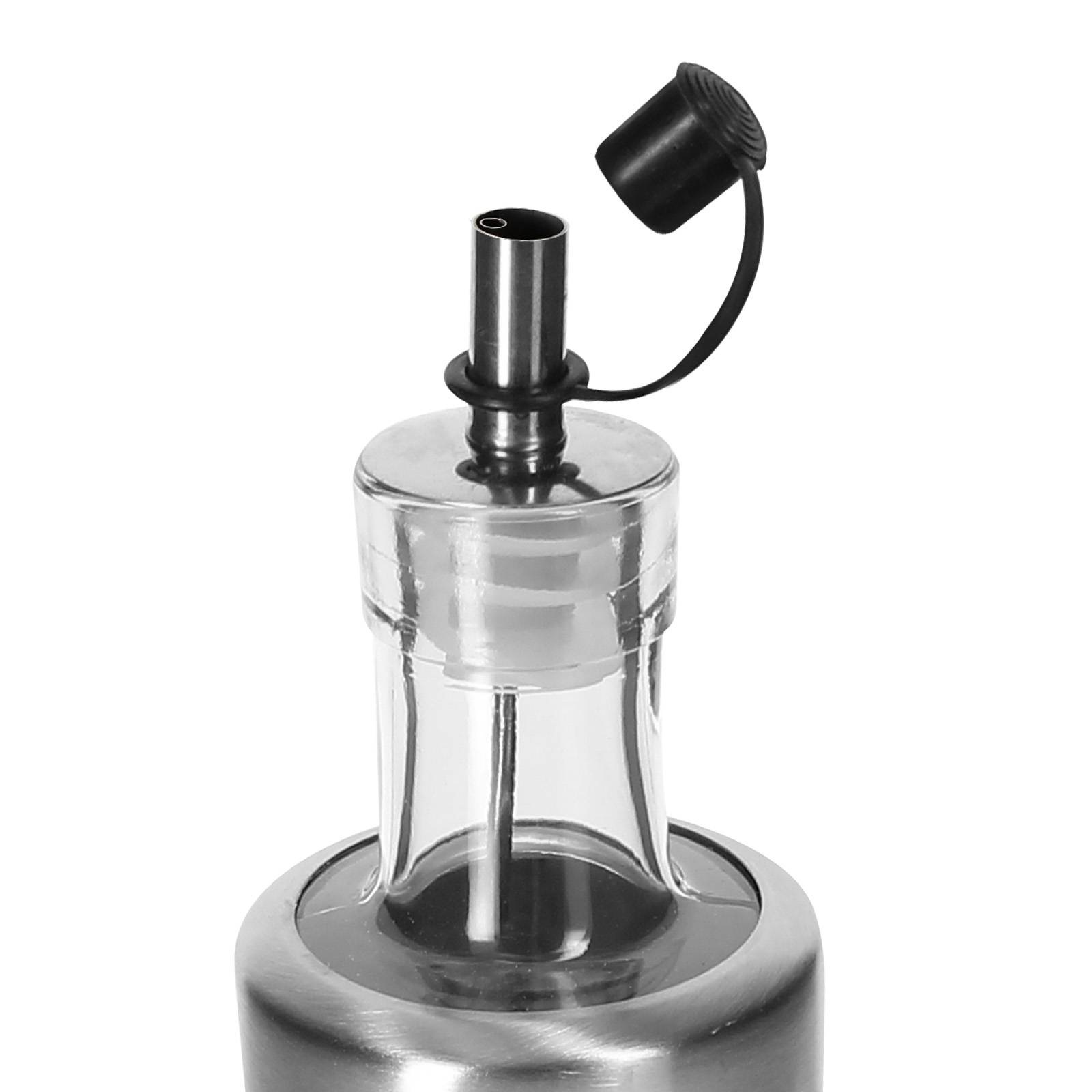 Bouteilles en Inox Verre pour Huile Vinaigre 2x320ml avec Support Solide-2