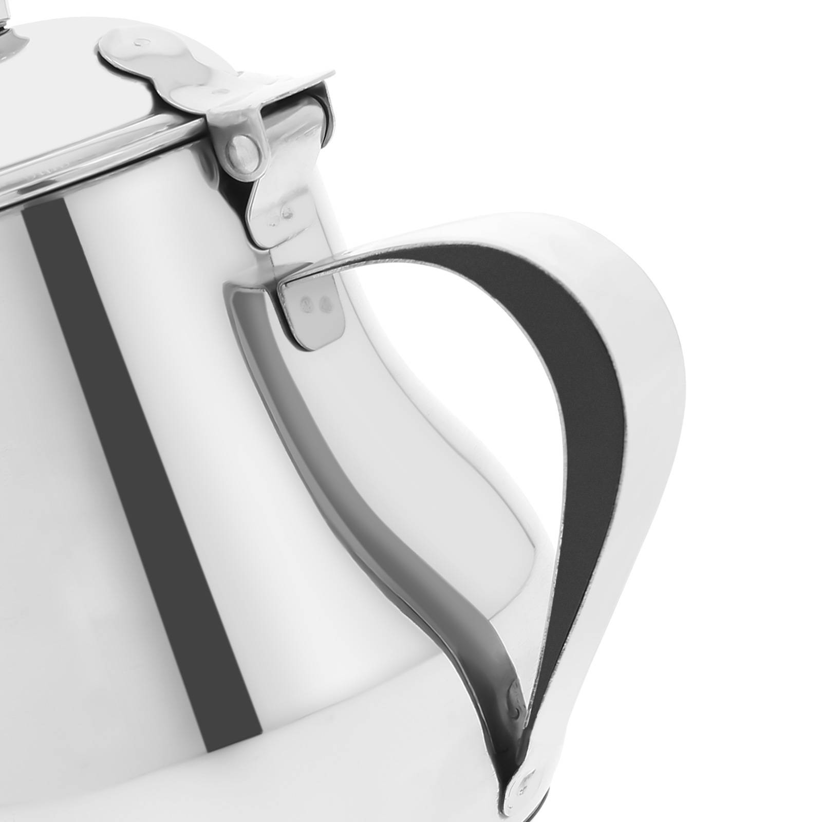 Théière en Acier Inox Capacité 1,2L avec Bec Verseur et Couvercle-2