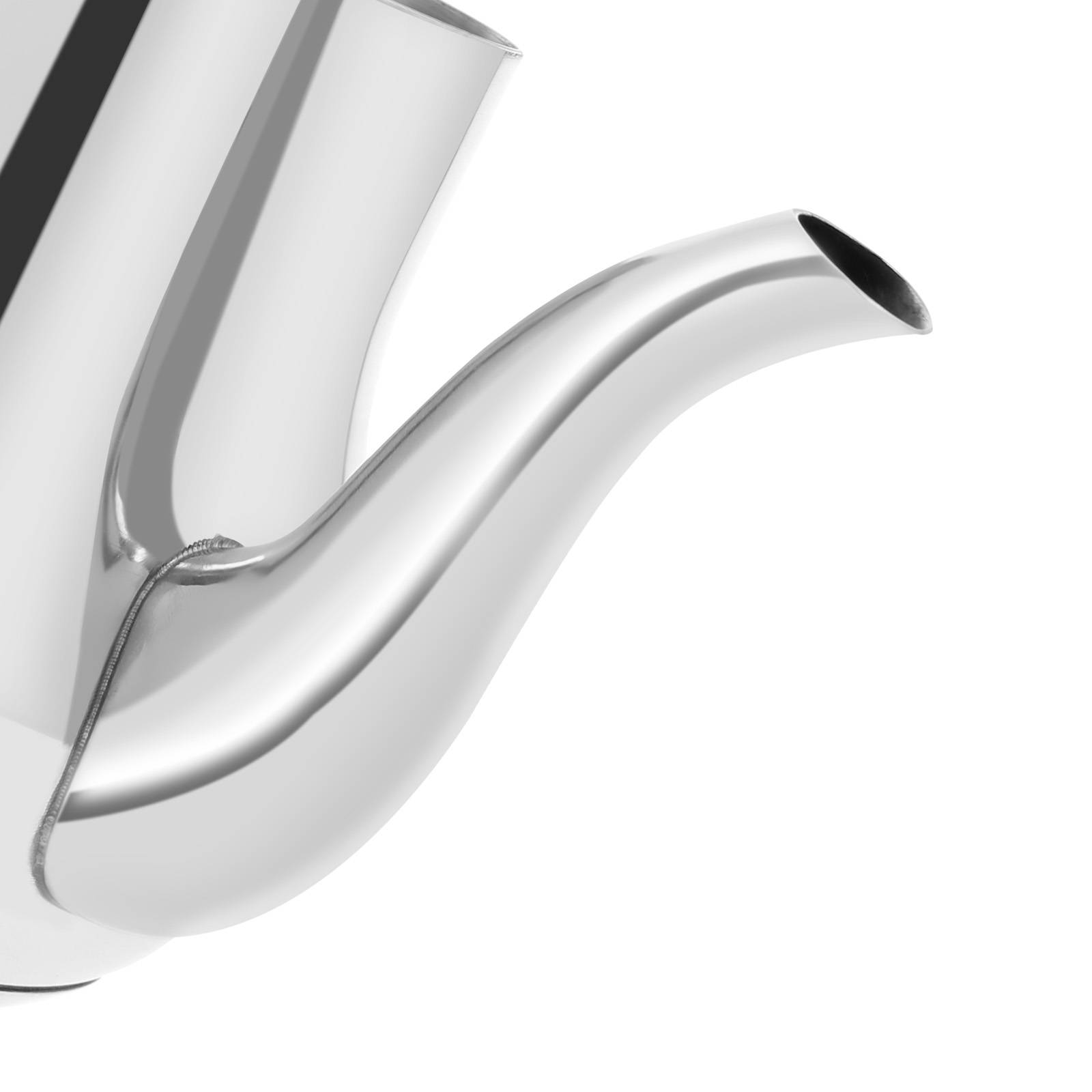 Théière en Acier Inox Capacité 1,2L avec Bec Verseur et Couvercle-4