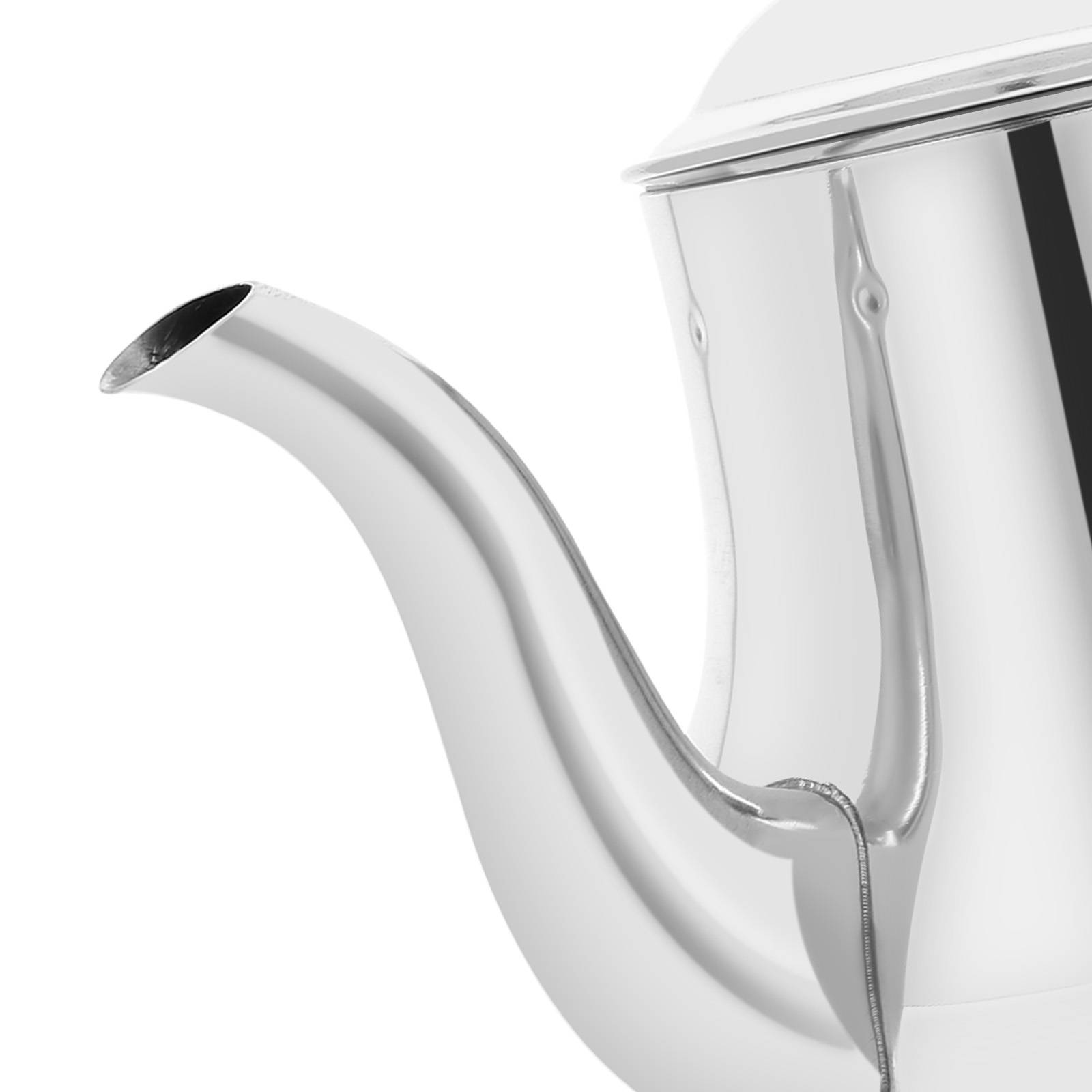Théière en Acier Inox Capacité 1,4L avec Bec Verseur et Couvercle-2