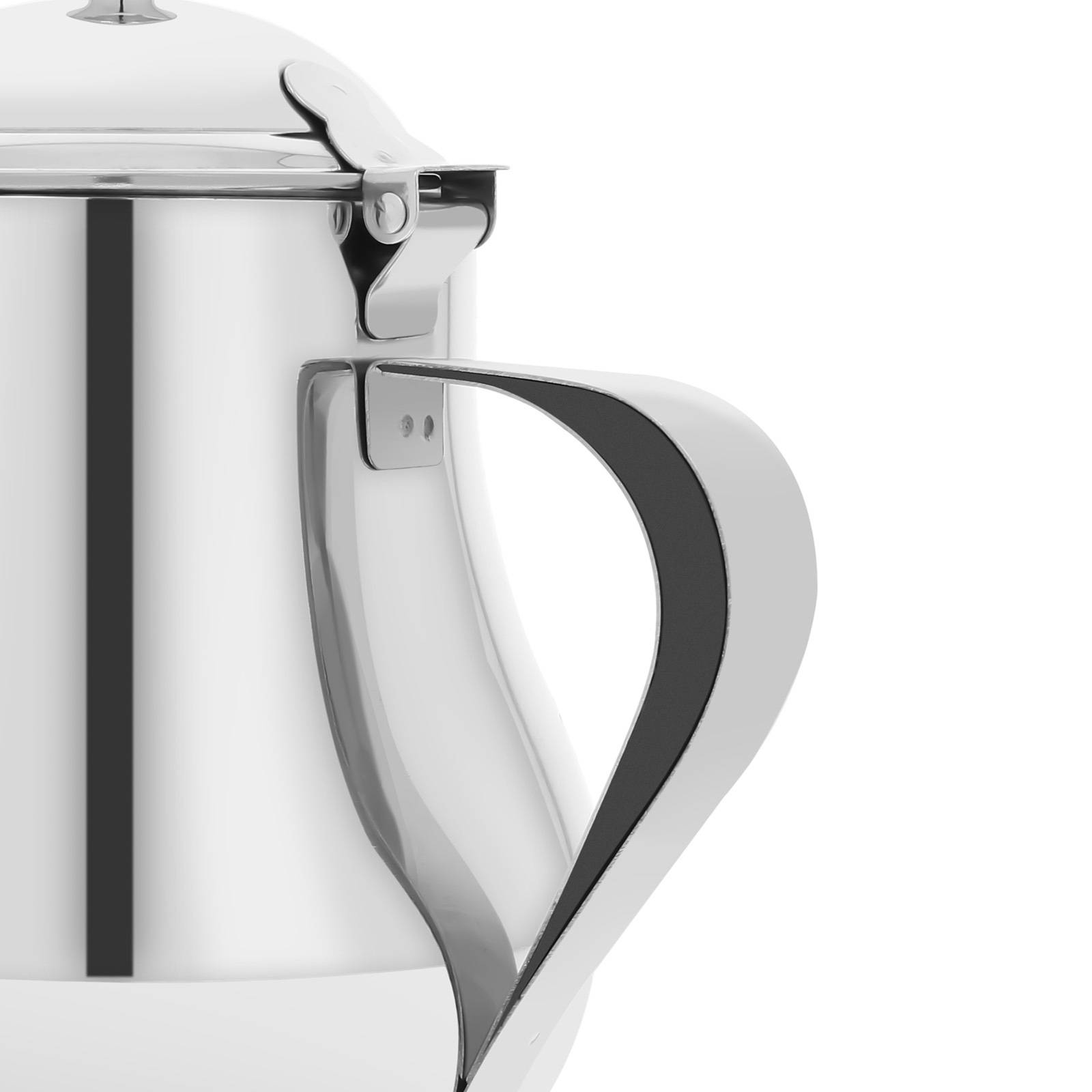 Théière en Acier Inox Capacité 1,4L avec Bec Verseur et Couvercle-3