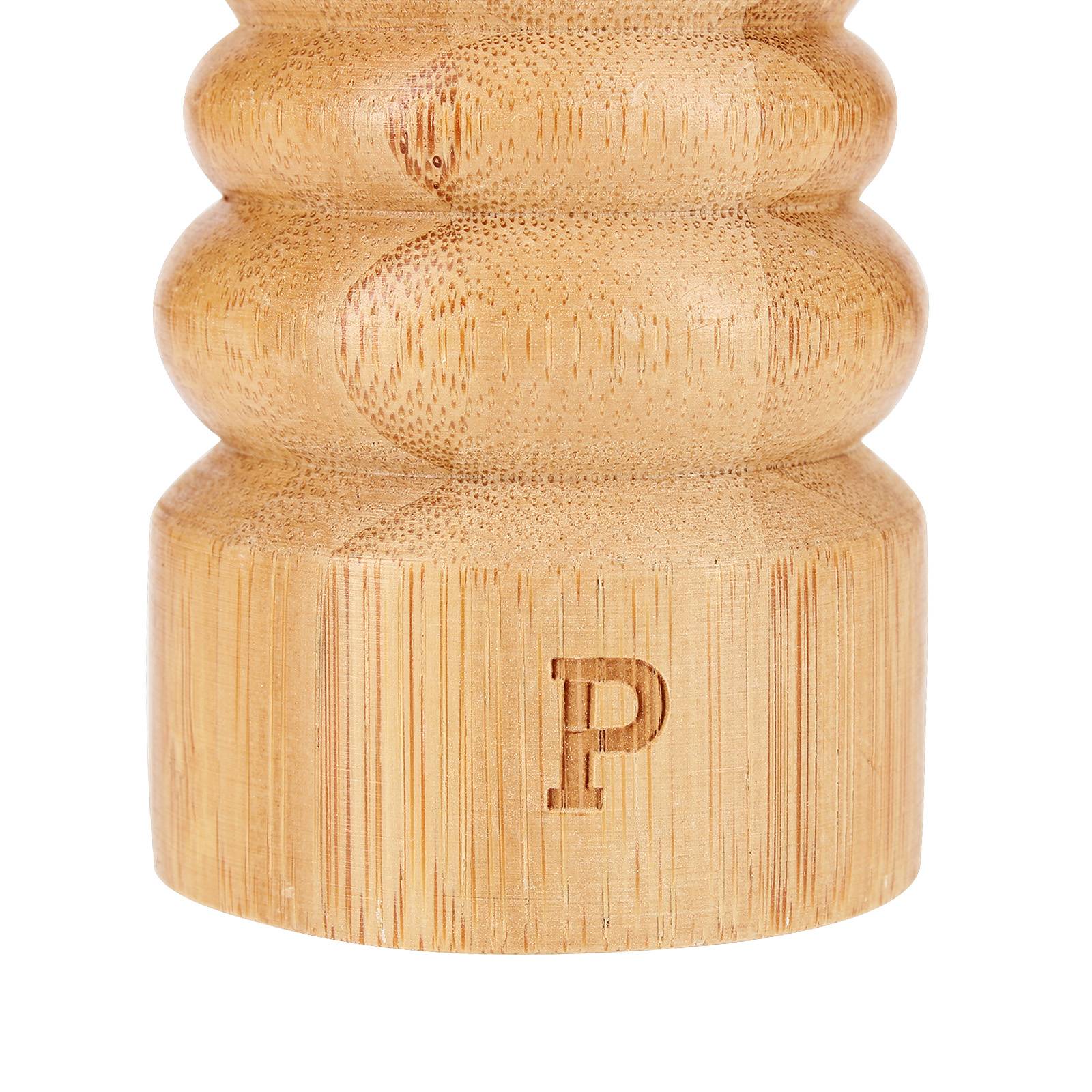 Set de 2 Moulins Sel et Poivre en Bambou naturel Broyeur Réglable-4