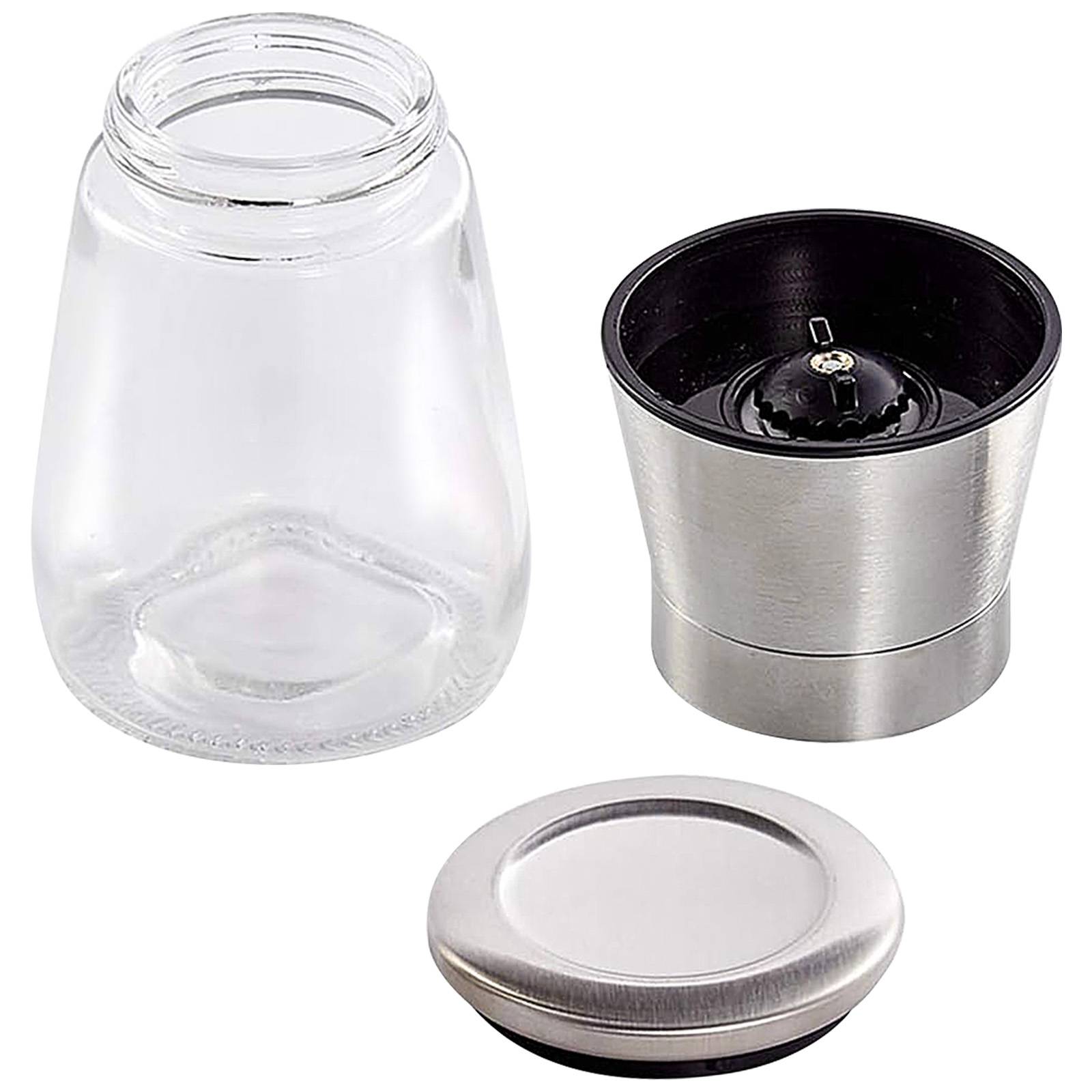 Moulins à Sel et Poivre Manuel Inox et Verre Ultra Durable Solide-2