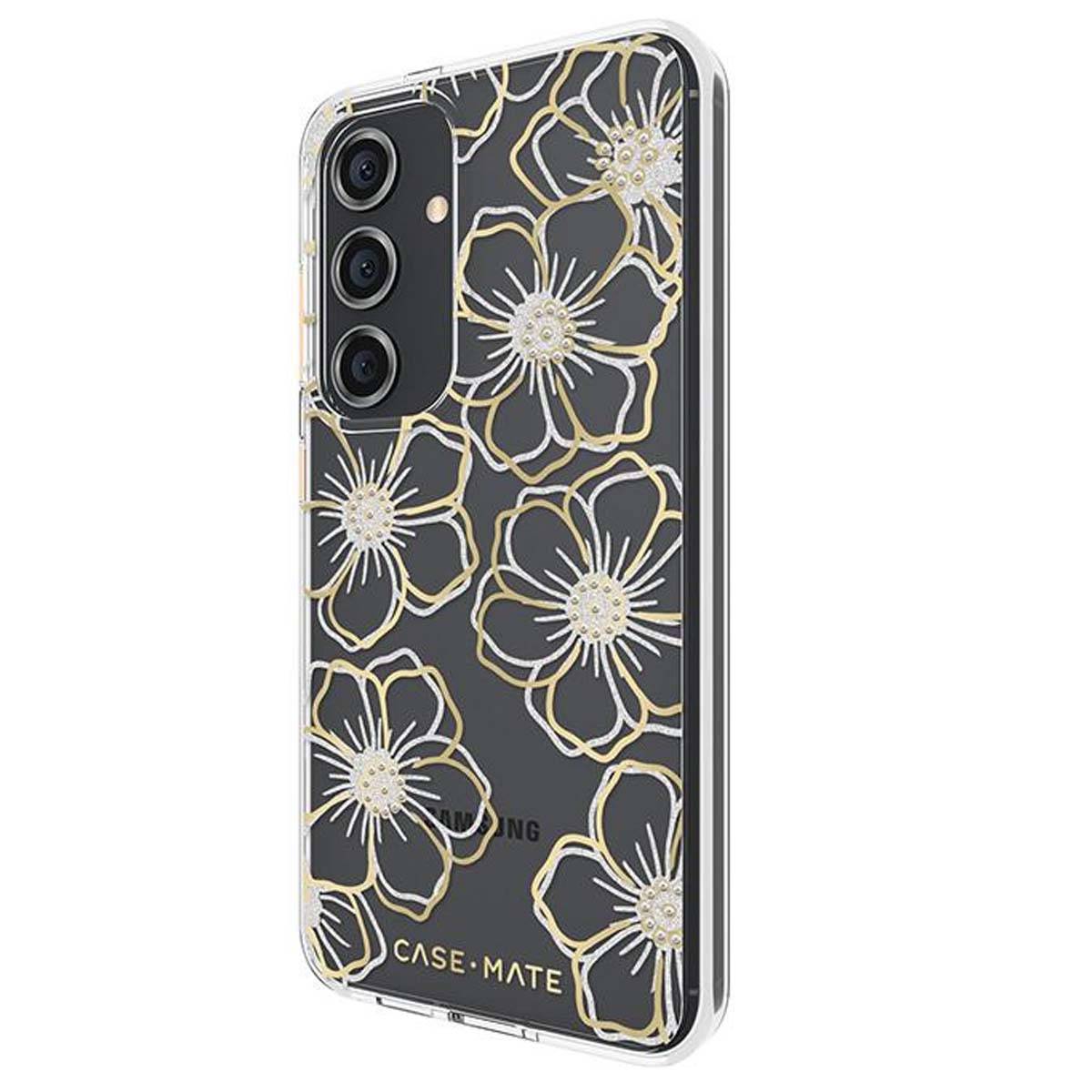 Coque pour Galaxy S24 Motif Floral Gems Antimicrobienne Ultra Résistant-2