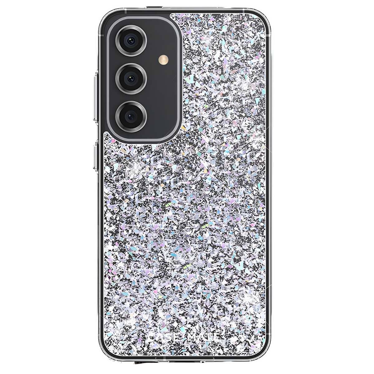 Coque pour Samsung Galaxy S24 Design Paillettes Disco Iridescents-1