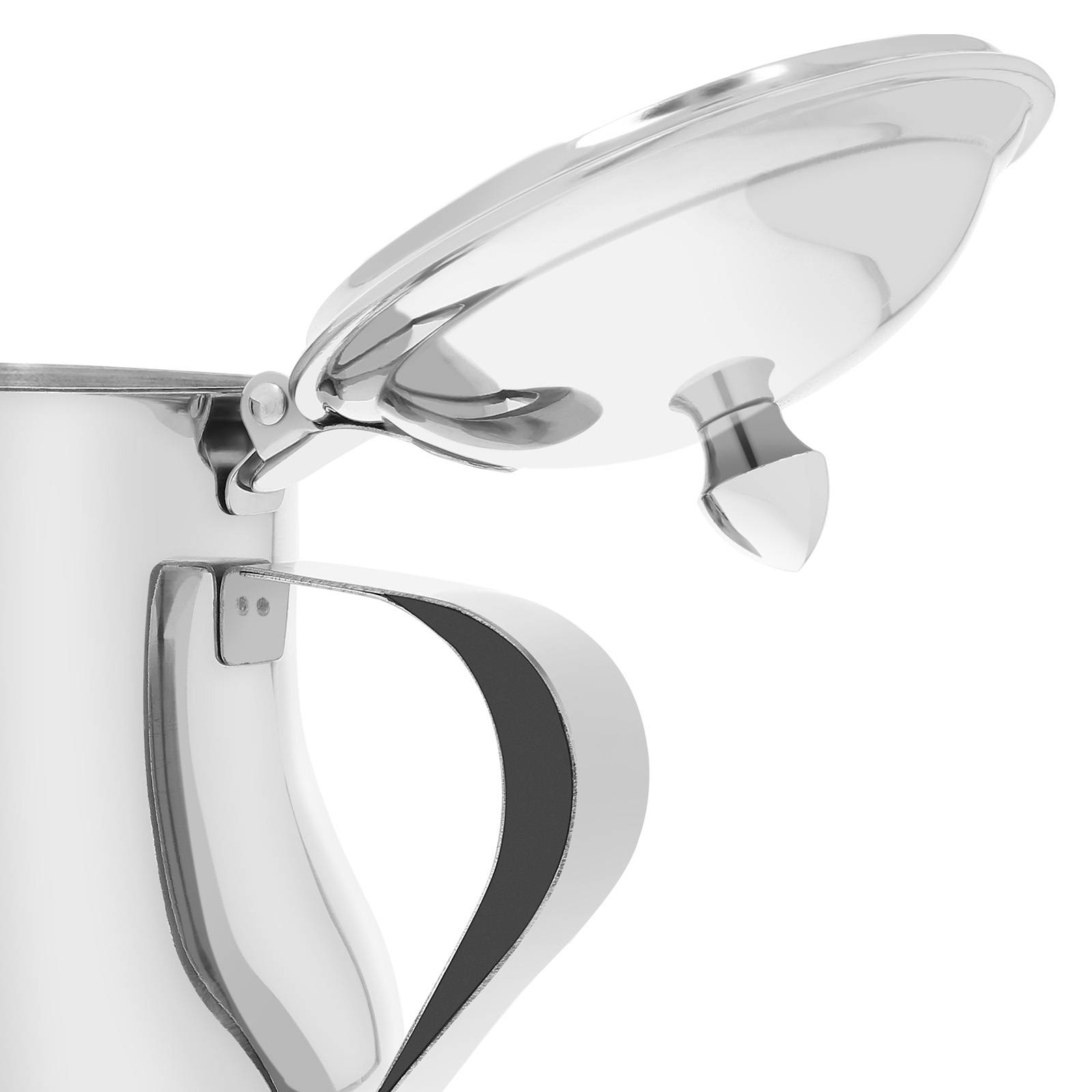 Théière en Acier Inox Capacité 1L avec Bec Verseur et Couvercle-2