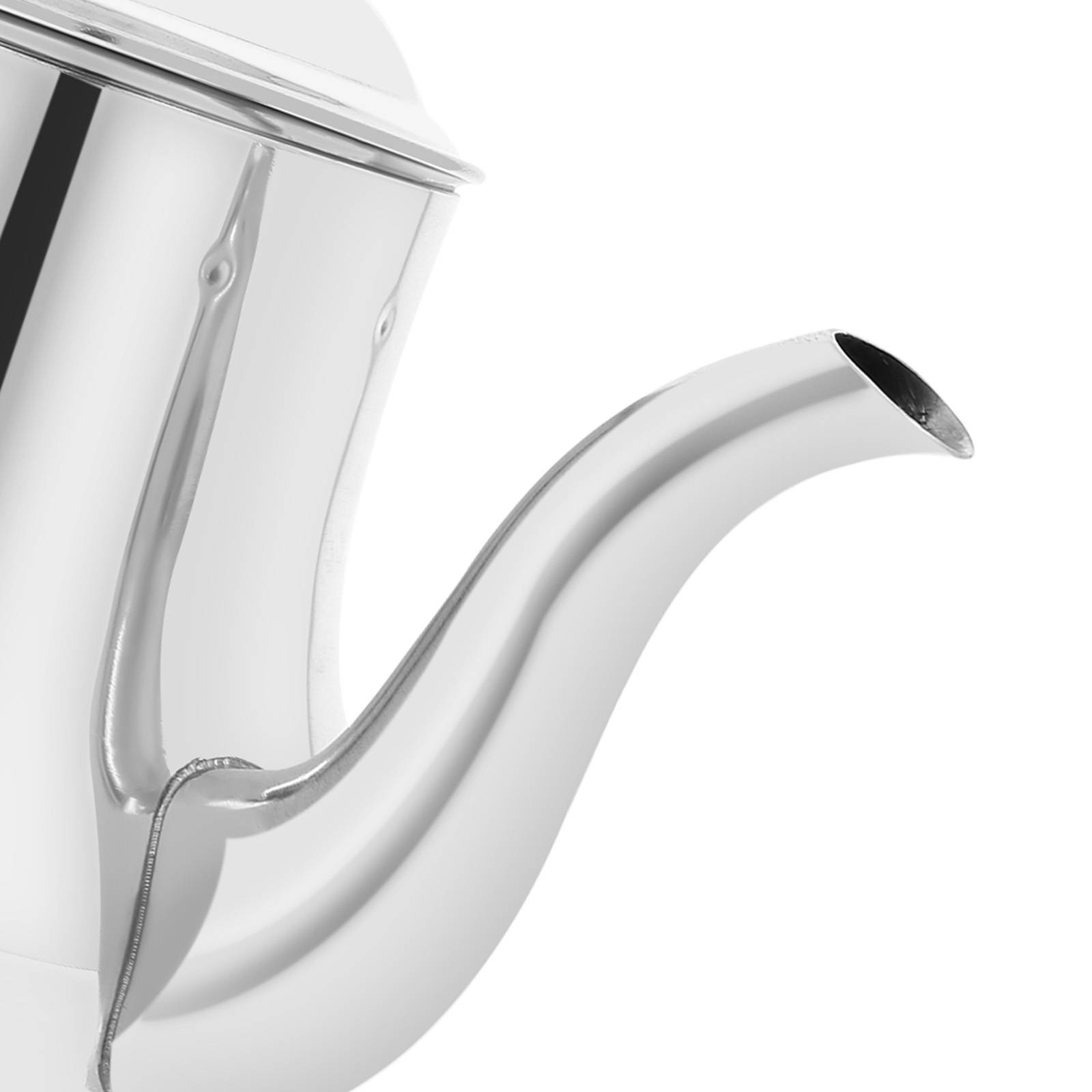 Théière en Acier Inox Capacité 1L avec Bec Verseur et Couvercle-3