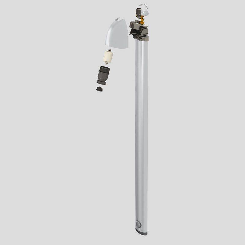 SPORTING 2 panneau douche alimentation Mâle 1/2" aluminium anodisé rob ~30sec-2