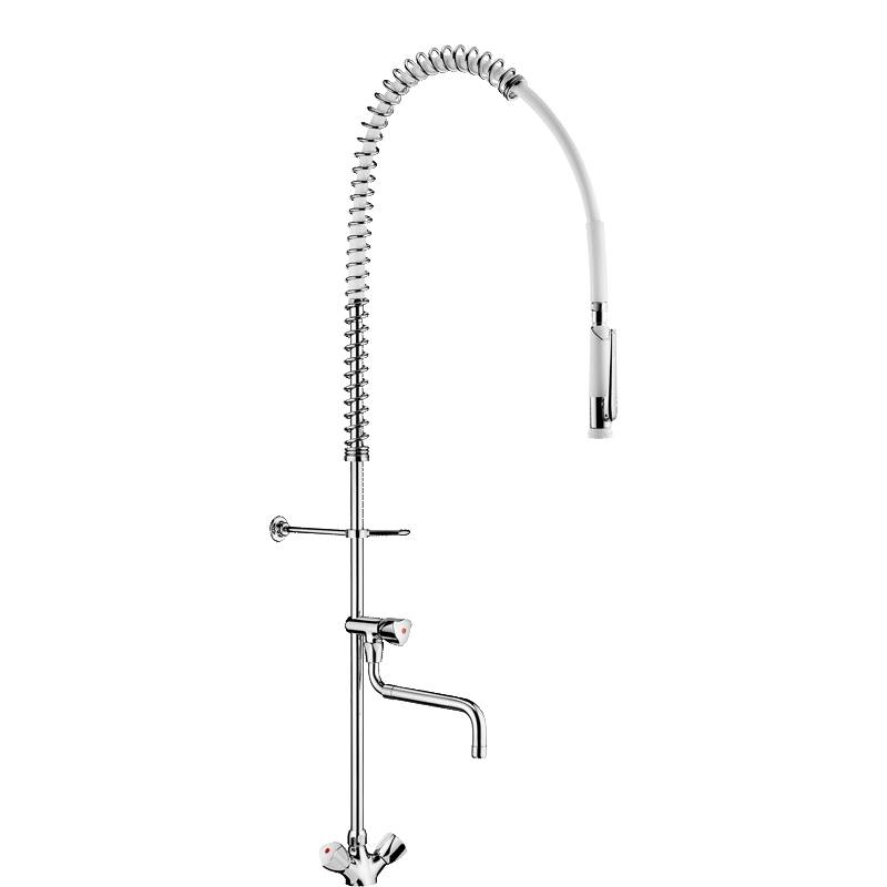 Combiné de prélavage monotrou avec mélangeur pour grande cuisine DELABIE G6632-0
