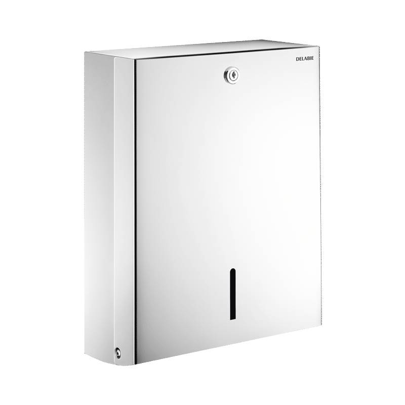 Distributeur d'essuie-mains en inox, pour 500 formats DELABIE 510601P-0