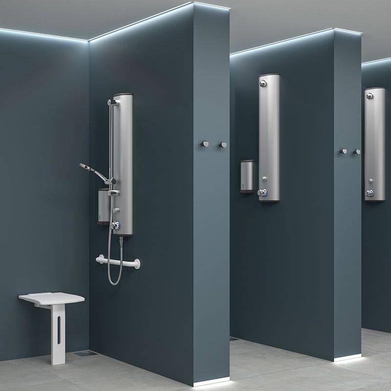 Barre de relèvement droite BASIC époxy blanc Ø32 300mm-1