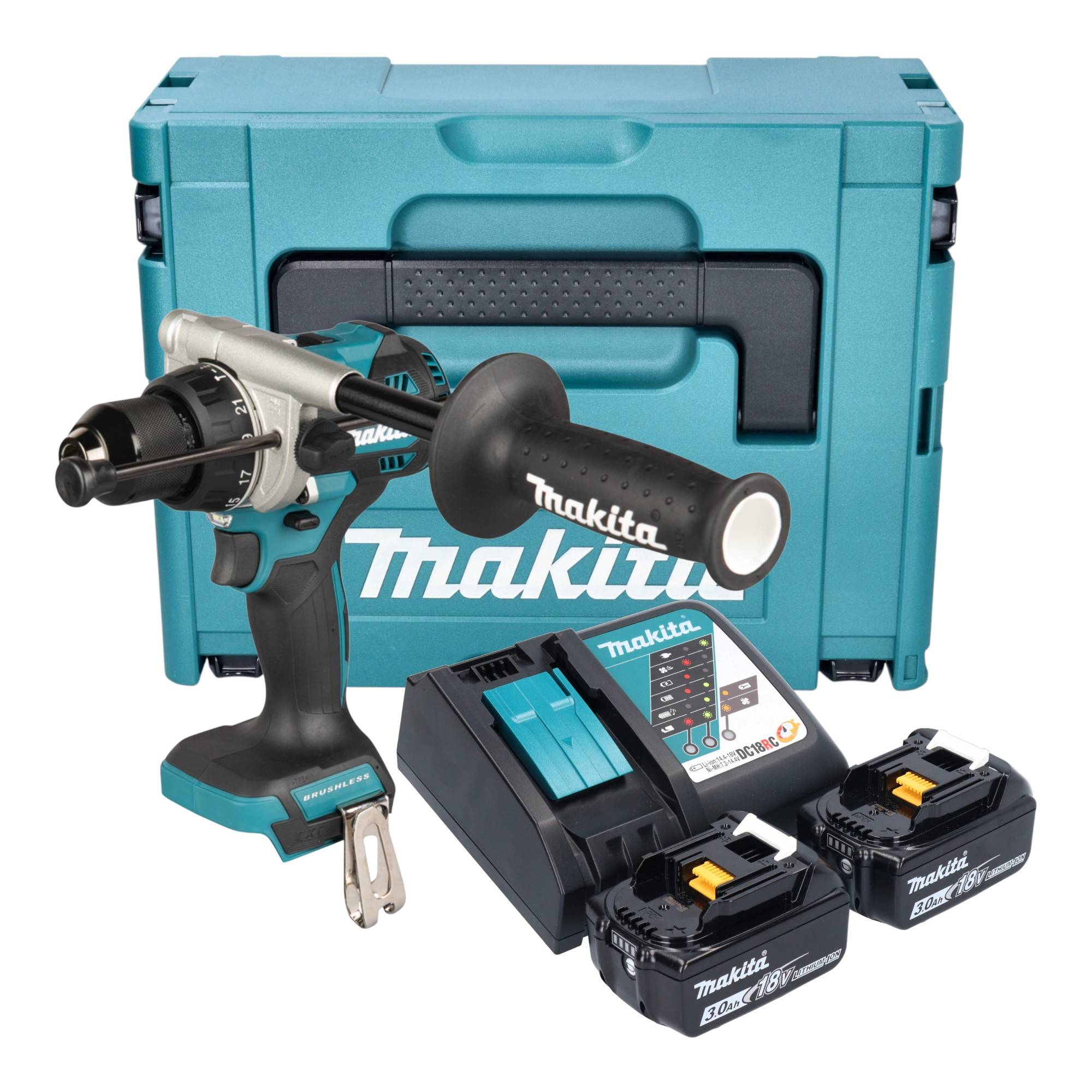 Perceuse à percussion 18V LXT -2×3.0 Ah- en MAKPAC MAKITA DHP492RFJ-0