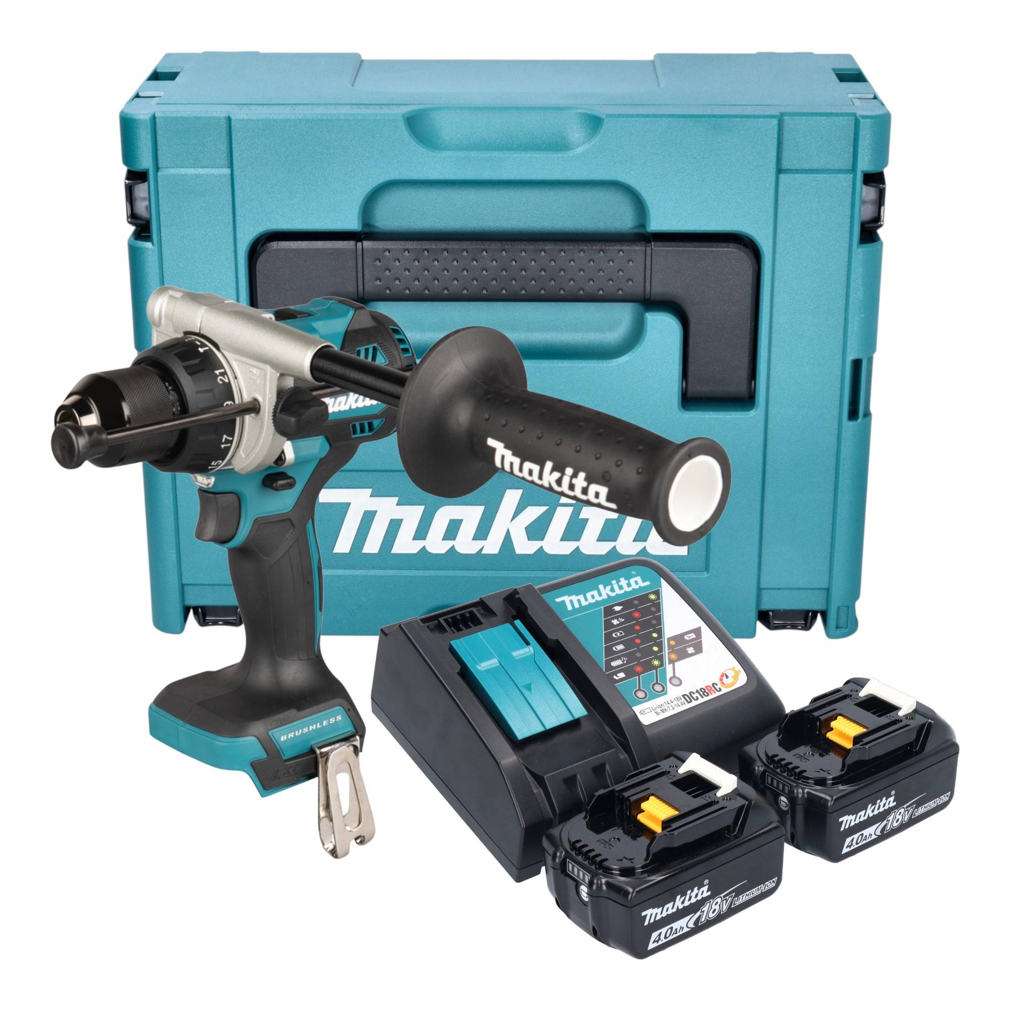 Perceuse à percussion 18V LXT -2×4.0 Ah- en MAKPAC MAKITA DHP492RMJ-0
