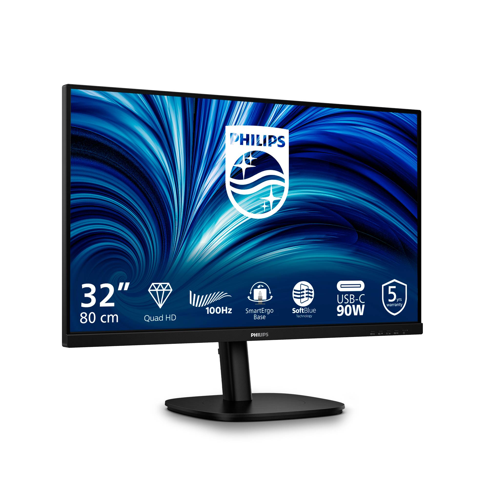 PHILIPS 32B2U3601/00 31.5p QHD IPS 100Hz 16:9 HDMI 2.0 DP 1.4 USB-C-2