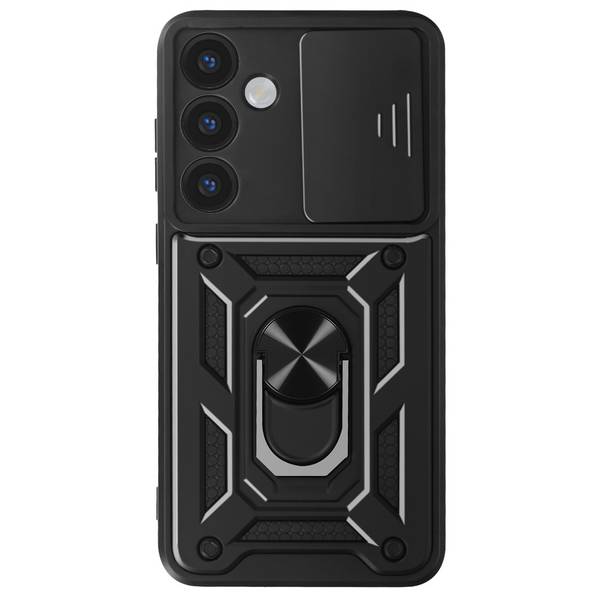 Coque pour Samsung Galaxy S24 Bague Support Cache Caméra Coulissant