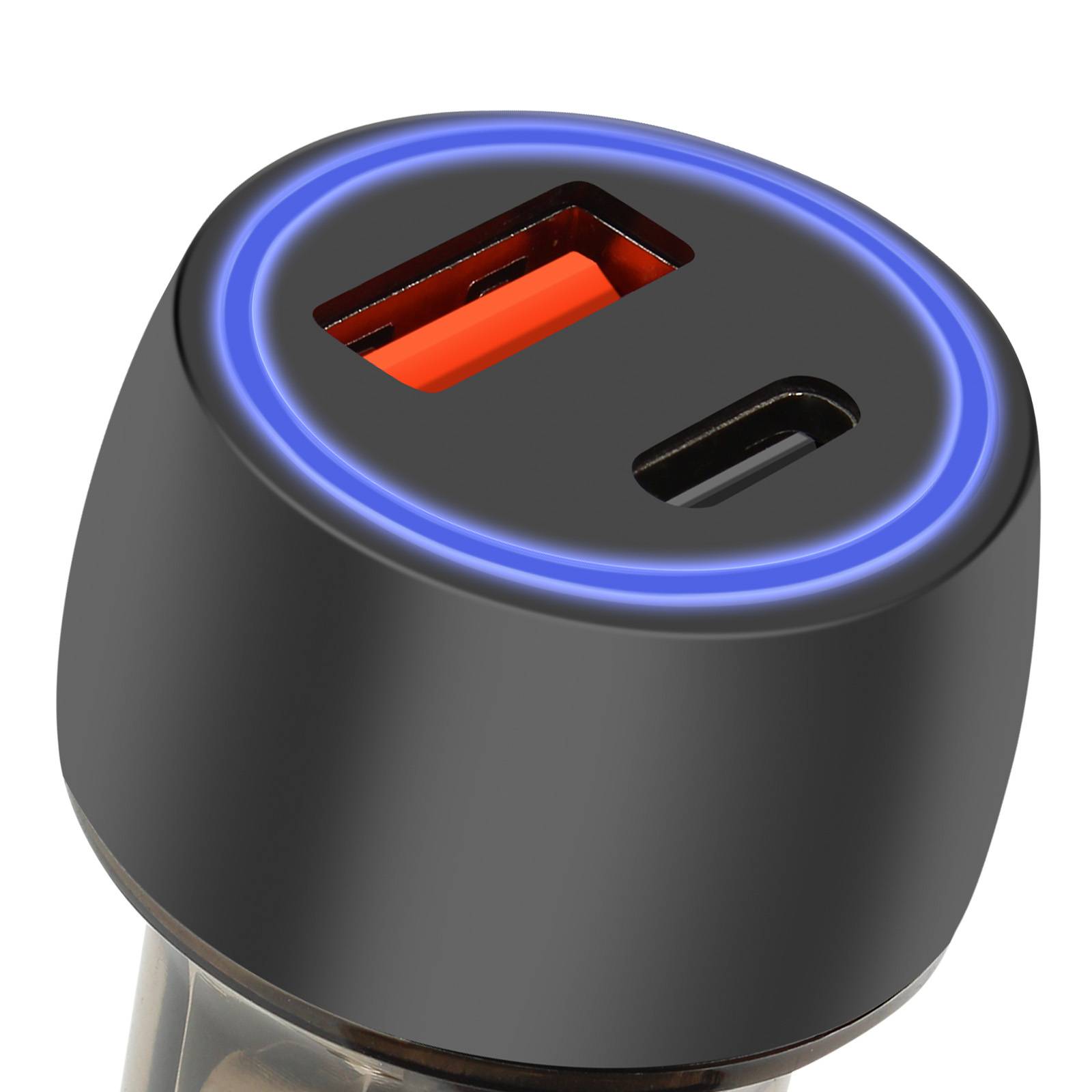 Chargeur Allume Cigare 48W USB-C + USB Charge Rapide Indicateur LED-4