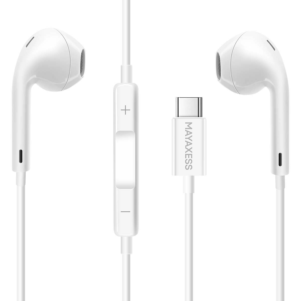 Écouteurs Filaires pour iPhone 17 Pro Max USB-C avec Micro intégré-0