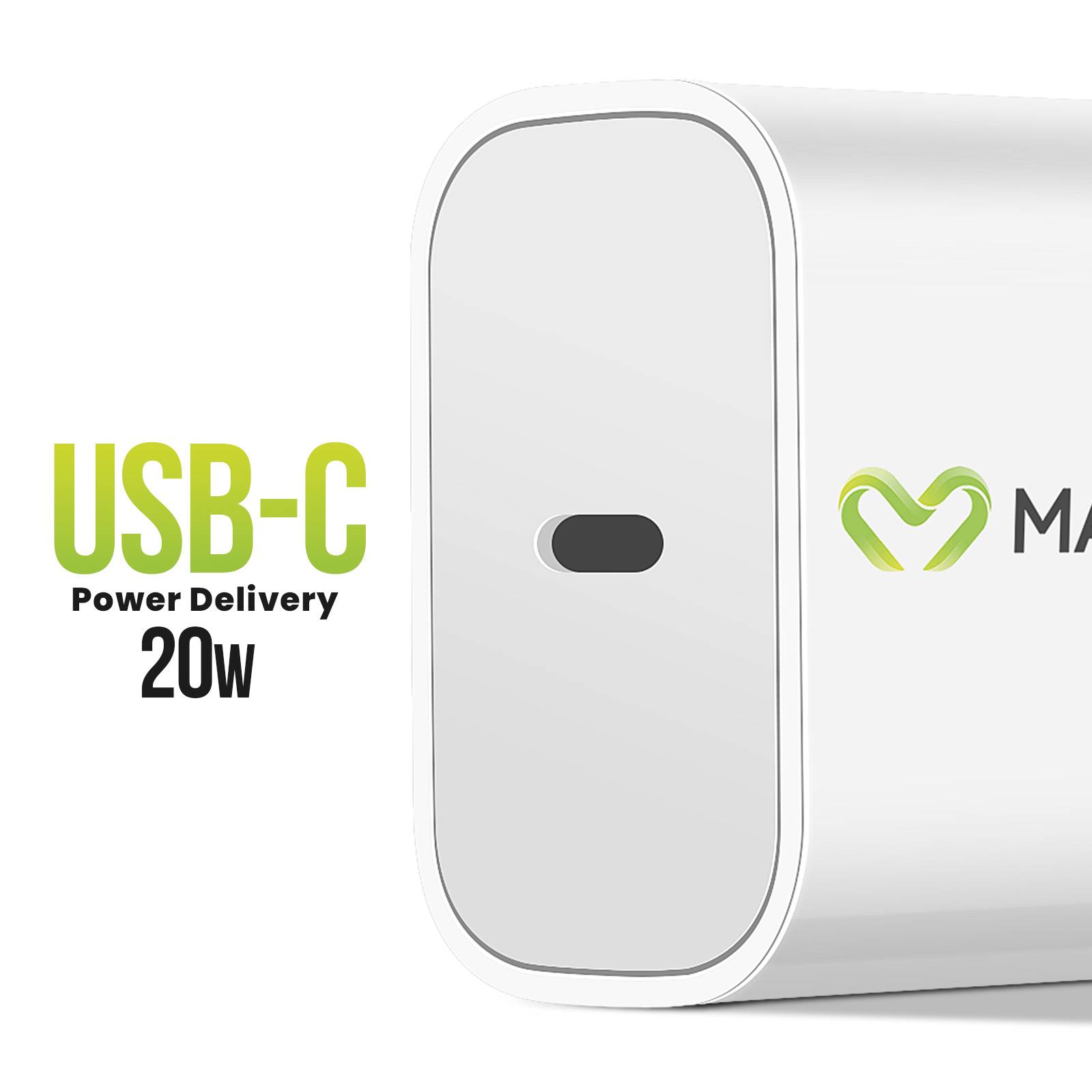 Chargeur Secteur USB-C Power Delivery 20W avec Câble-3