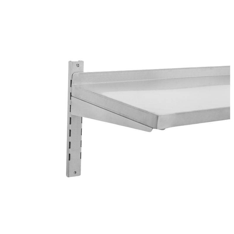 Etagère Murale en Inox sur Crémaillères - L 1200 x P 400 mm-4