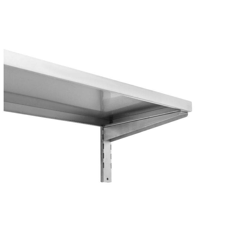 Etagère Murale en Inox sur Crémaillères - L 1000 x P 400 mm-4