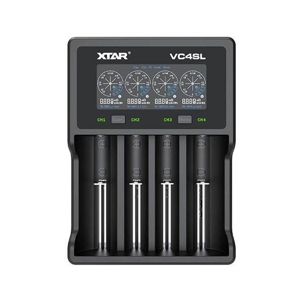 Chargeur rapide Xtar VC4SL QC3.0 pour batterie Li-ion 3.6V à 3.7V et NIMH 1.2V, sans alimentation
