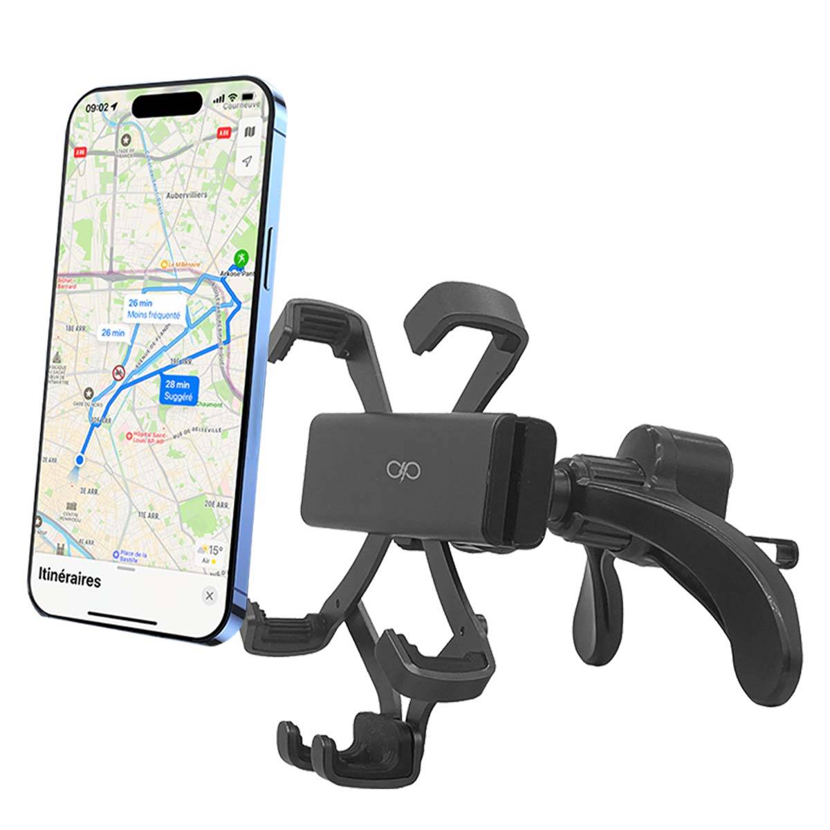 Support Voiture pour Smartphone 4" à 6.9" à Fixé sur Grille d'Aération-0