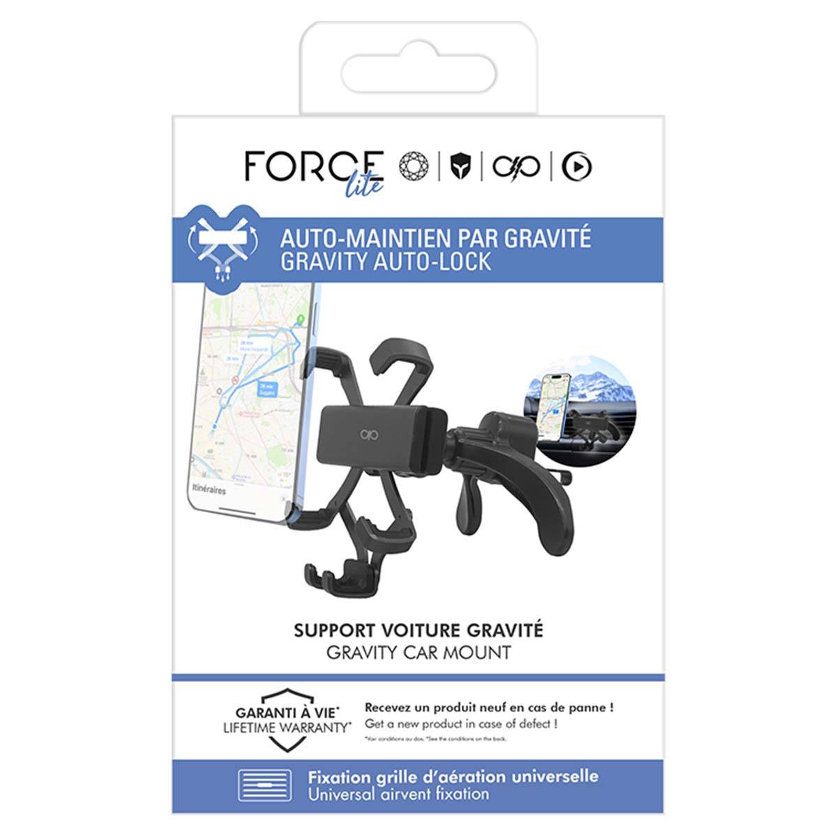 Support Voiture pour Smartphone 4" à 6.9" à Fixé sur Grille d'Aération-3