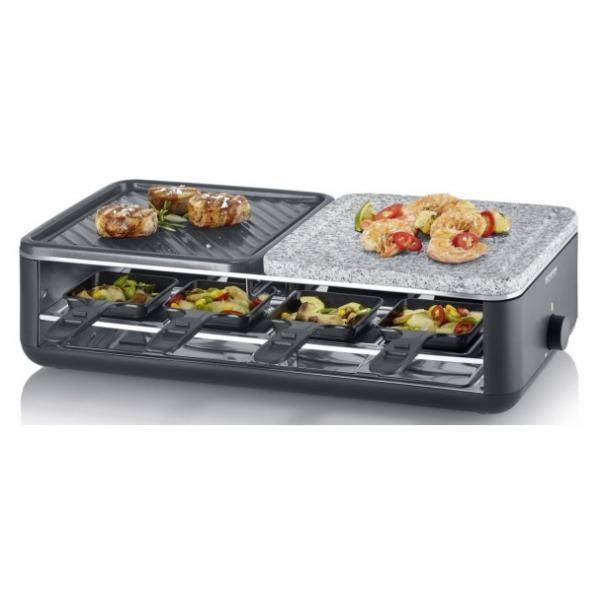 Appareil à Raclette 1300w 8 Personnes + Pierre à Griller Severin 2366-0