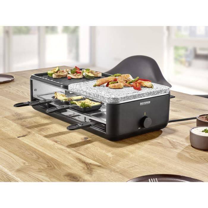 Appareil à Raclette 1300w 8 Personnes + Pierre à Griller Severin 2366-1