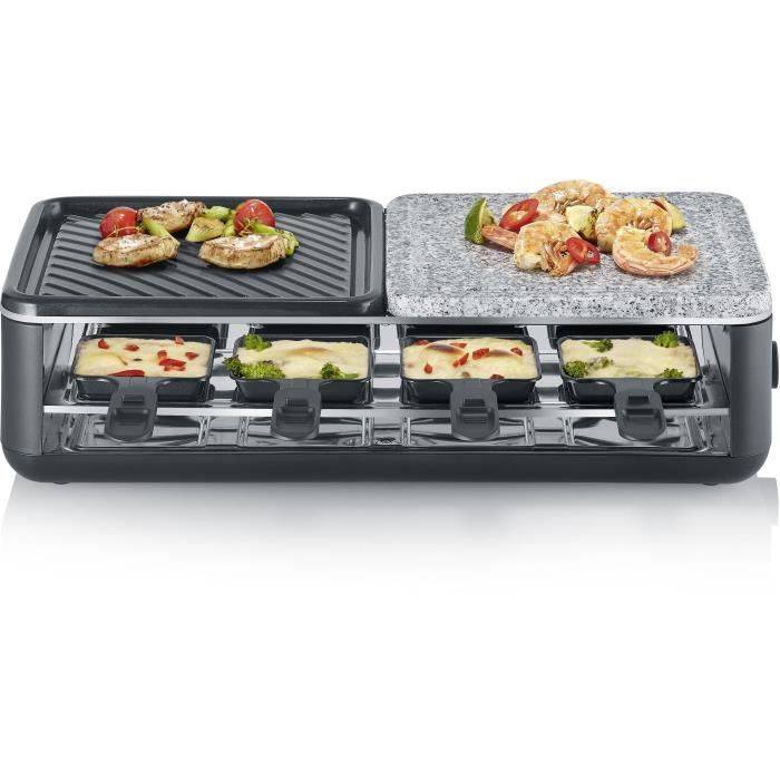 Appareil à Raclette 1300w 8 Personnes + Pierre à Griller Severin 2366-3