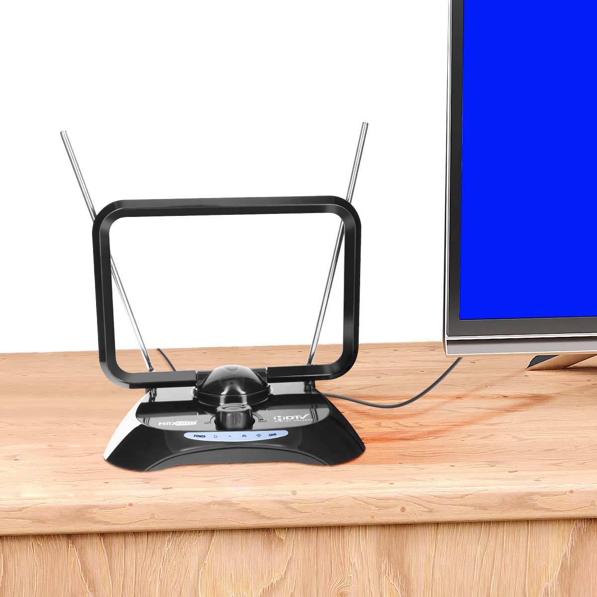 Antenne TV Rectangulaire Numérique HDTV 38 dBi Réception TNT / DVB-T Puissante-4