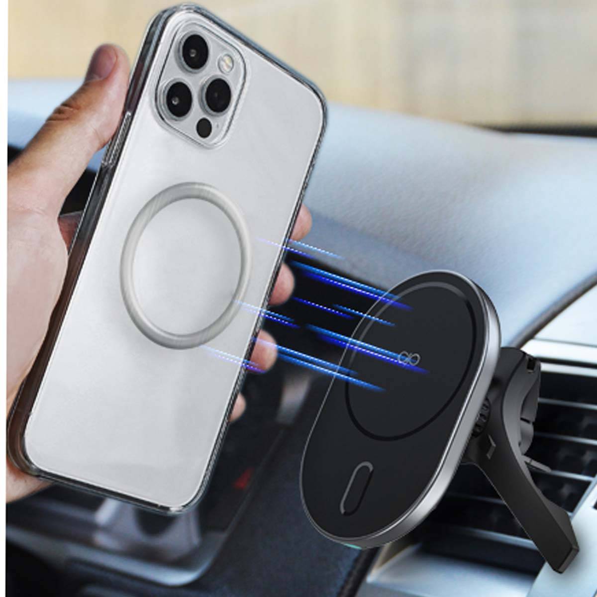 Support Voiture sur Ventilation avec Charge sans Fil 15W Qi-2