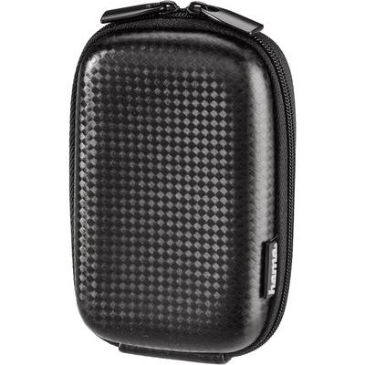 Boîtier rigide noir rectangulaire à fermeture éclair, adapté au rangement sécurisé de petits appareils électroniques ou accessoires.