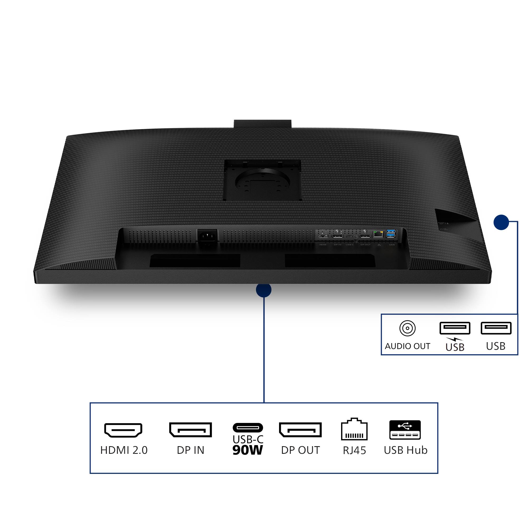PHILIPS 32B2U3601H/00 31.5p QHD 16:9 IPS 100Hz HAS 180mm HDMI 2.0 DP 1.4 USB-C-4