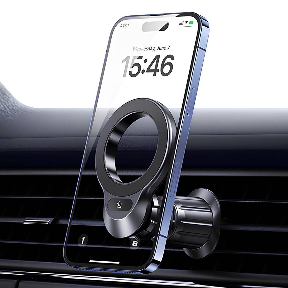 Support Voiture Magnétique pour Smartphone sur Grille Rotatif à 360°-2