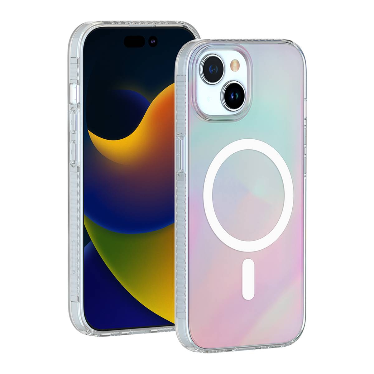 Coque Compatible MagSafe Hybride aux Reflets Holographiques pour iPhone 15 Plus-2