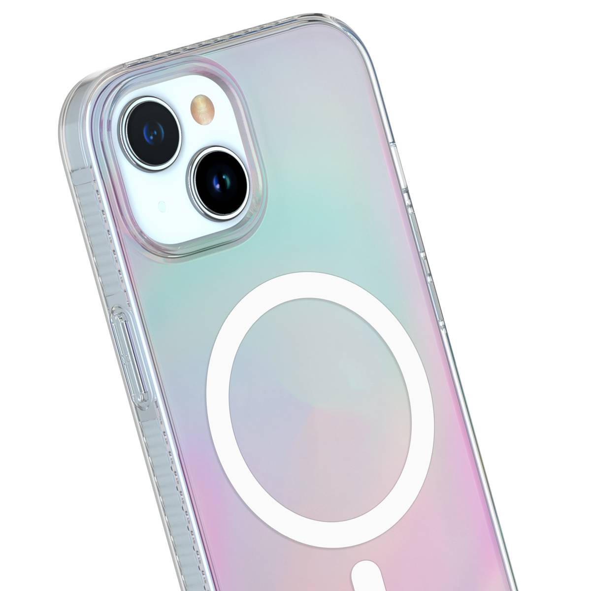 Coque Compatible MagSafe Hybride aux Reflets Holographiques pour iPhone 15 Plus-3