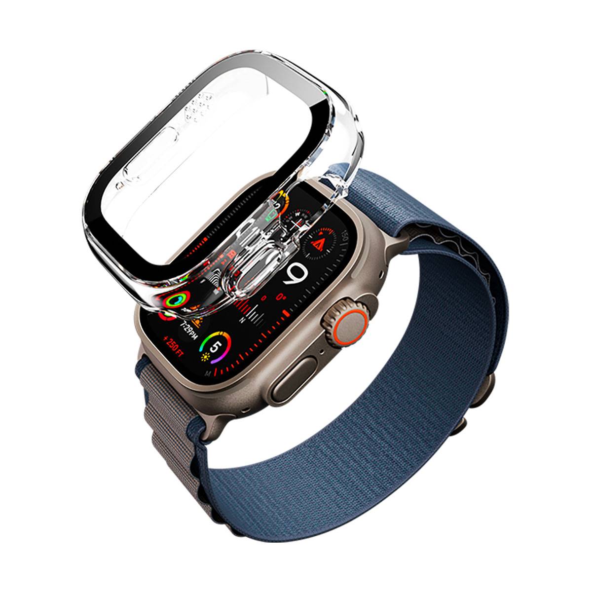 Coque pour Apple Watch Ultra 1/2 49mm Renforcée Translucide-0