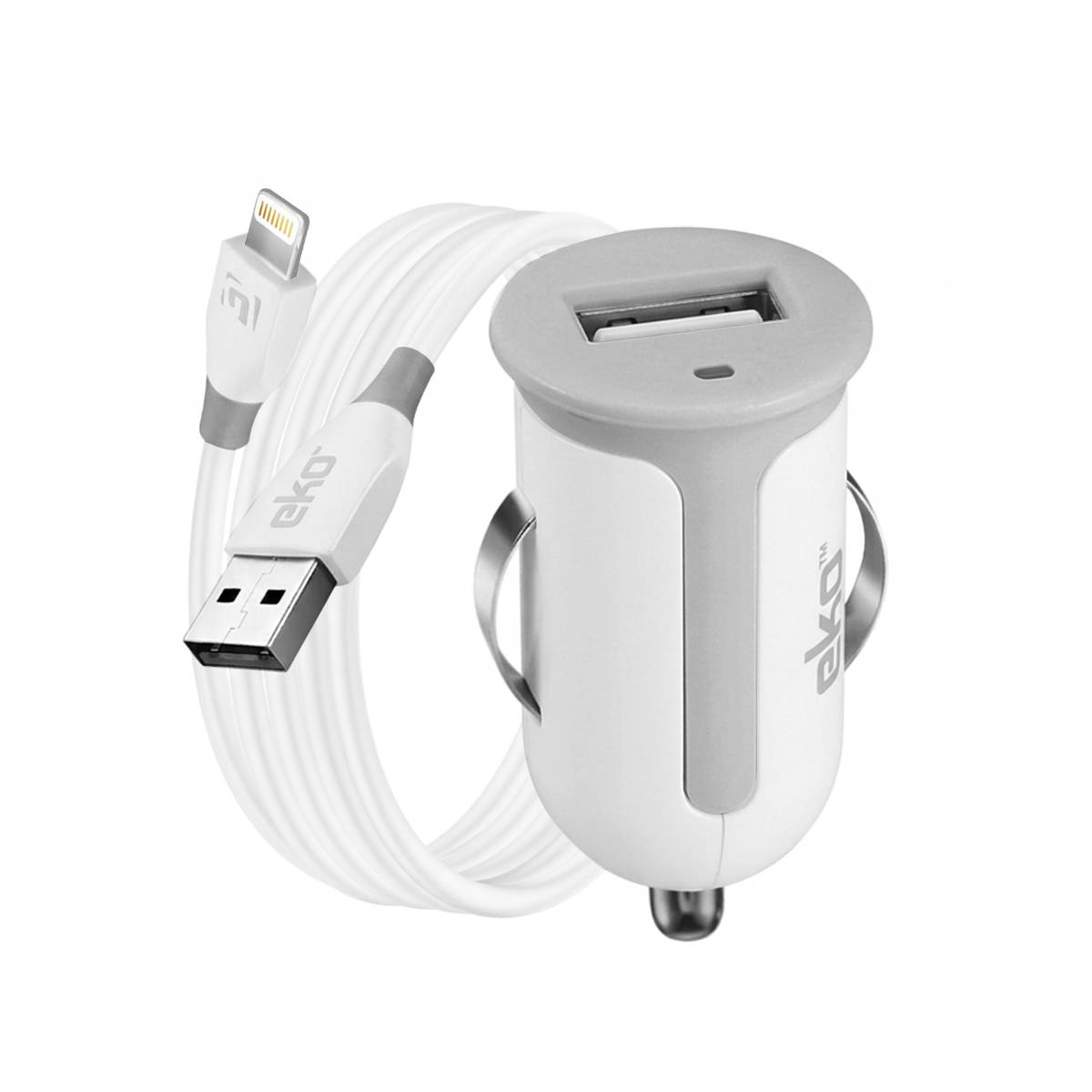 Pack Chargeur Allume Cigare 1A avec Câble Lightning MFi 1m-0