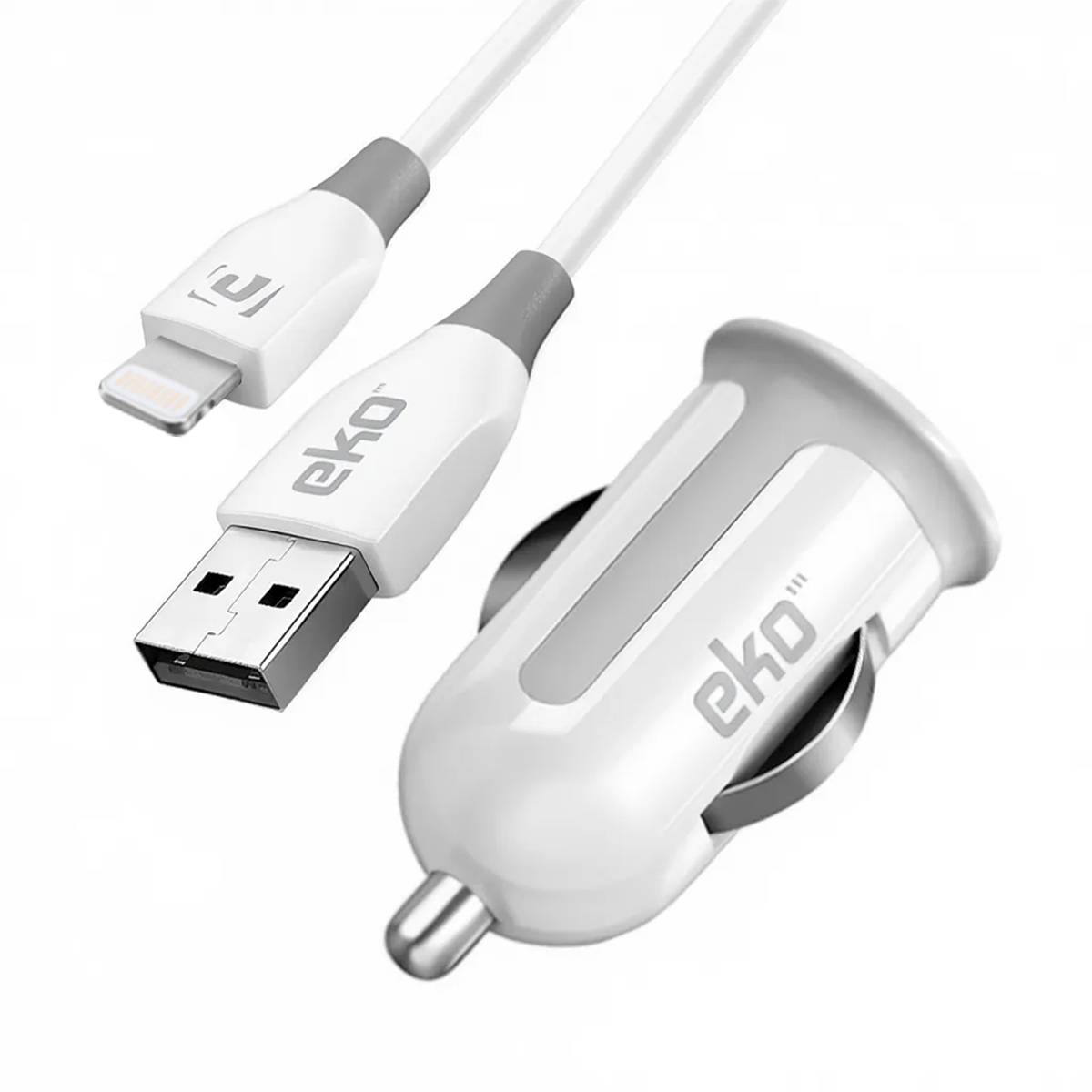 Pack Chargeur Allume Cigare 1A avec Câble Lightning MFi 1m-2