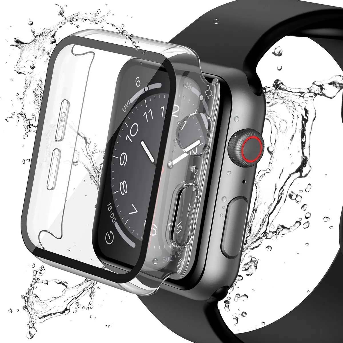 Protection d'écran pour Apple Watch Séries 4 / 5 / 6 / SE Oléophobe Full Body-2