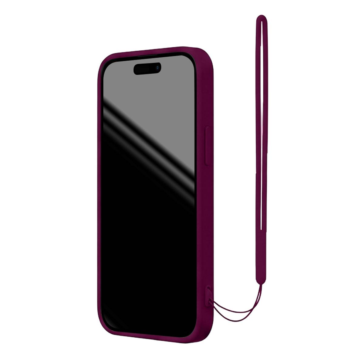 Coque pour iPhone 14 Pro Max en Silicone avec dragonne assortie-0