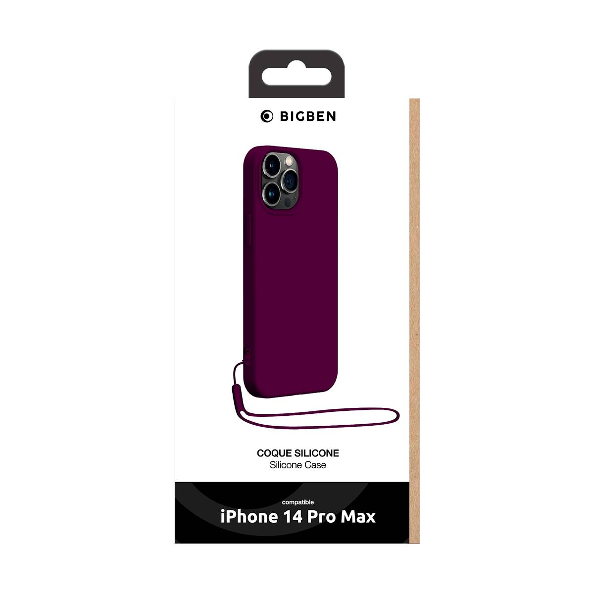 Coque pour iPhone 14 Pro Max en Silicone avec dragonne assortie-3