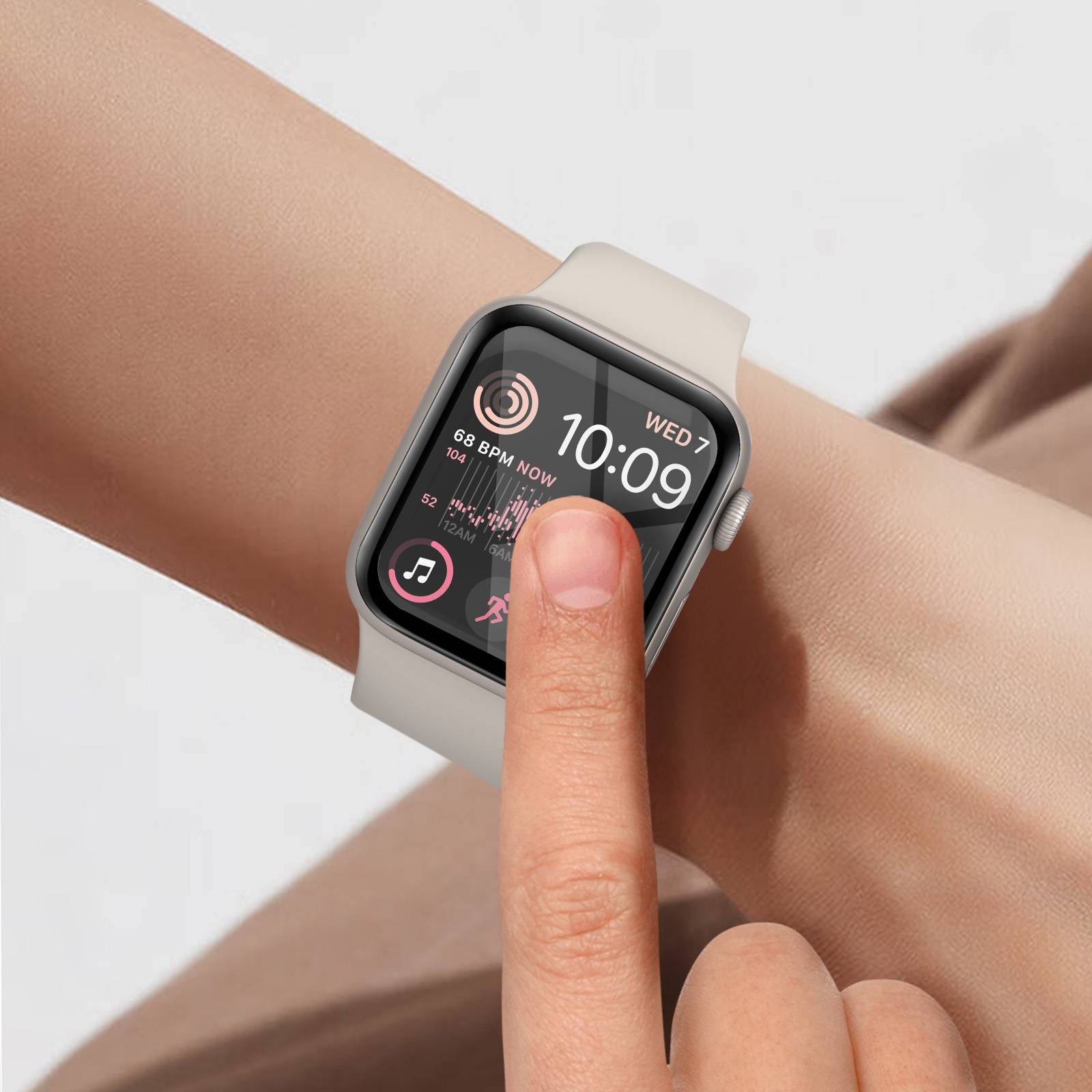Verre Organique pour Apple Watch SE 44mm Protection Écran-3
