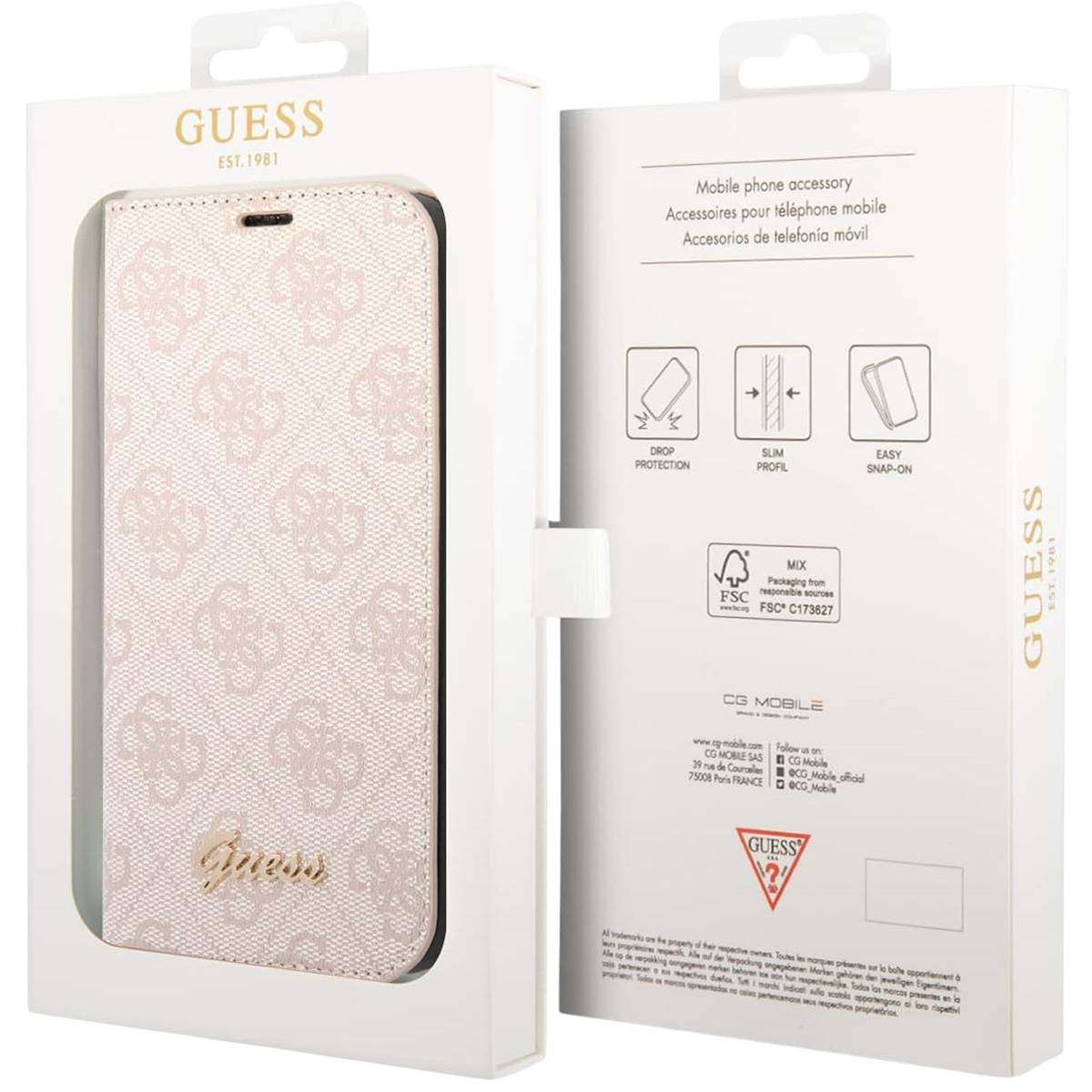 Étui Folio pour iPhone 14 Pro Max Imprimé 4G Tendance-3
