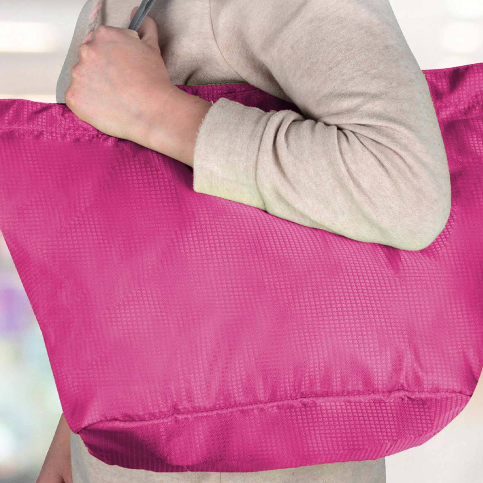 Sac de Courses Pliable Capacité 21L à Fermeture Zippée Compact-4
