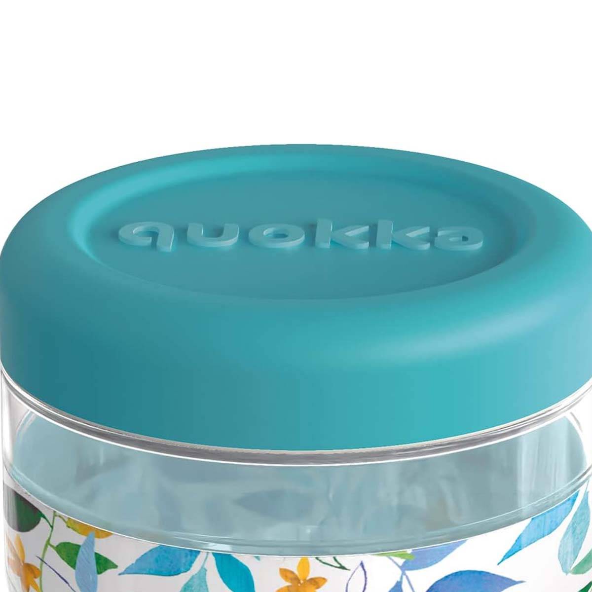 Récipient Alimentaire avec Motif Feuilles d’Aquarelle 500ml avec Couvercle-0