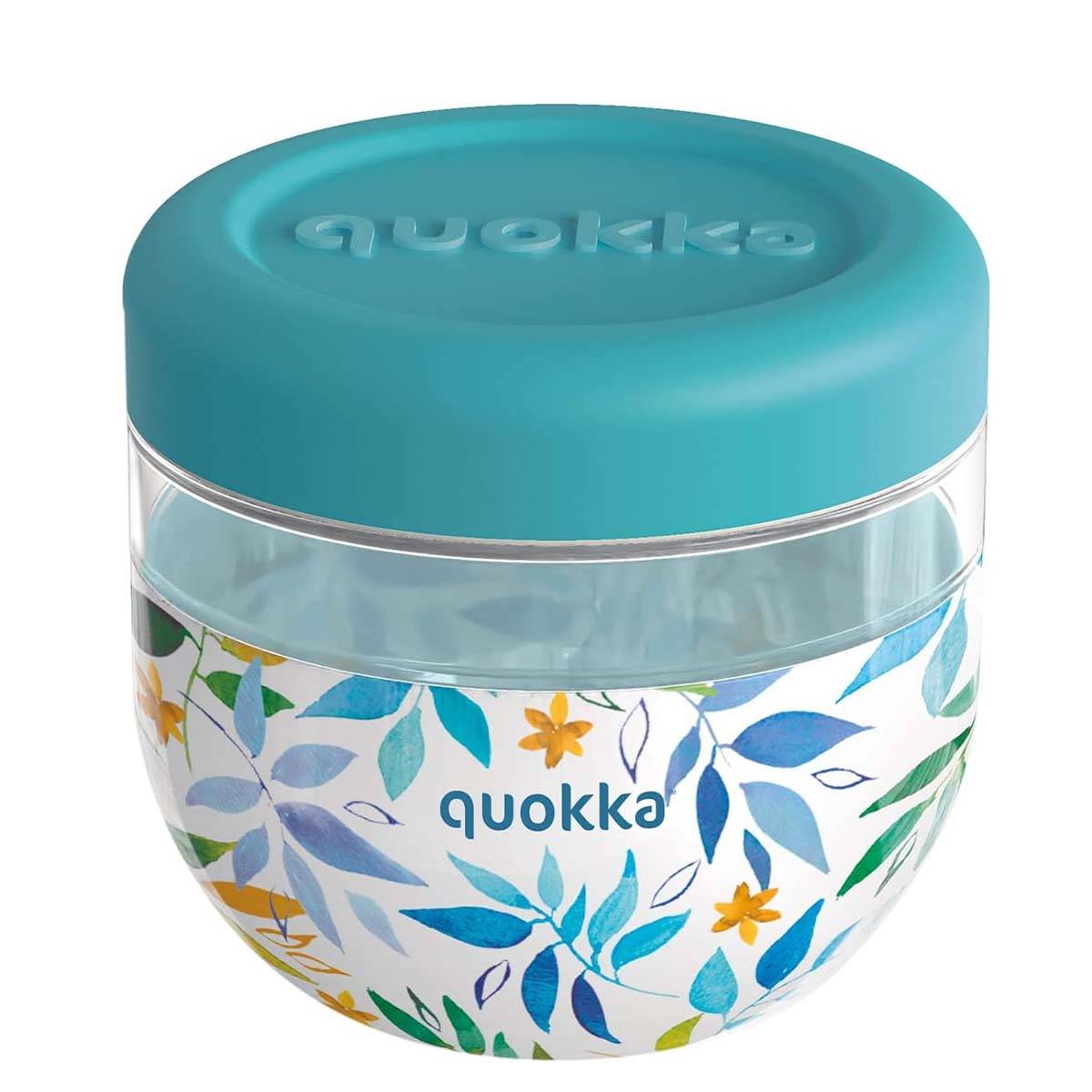 Récipient Alimentaire avec Motif Feuilles d’Aquarelle 500ml avec Couvercle-1