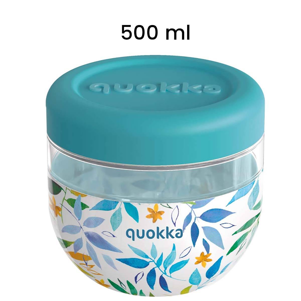 Récipient Alimentaire avec Motif Feuilles d’Aquarelle 500ml avec Couvercle-4